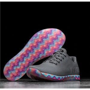 NOBULL Super Fabric Patchwork Trainer Men's 6 Women's 7.5 Athletic Gray Sneakers